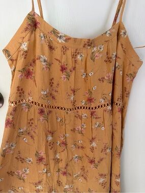 NWT Pink Rose Mustard Yellow Floral Summer Dress🌻💛